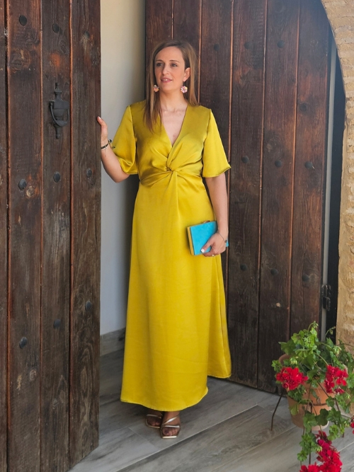 VESTIDO ALICIA AMARILLO MOSTAZA