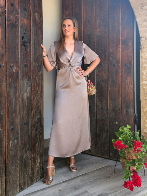 VESTIDO ALICIA TAUPE
