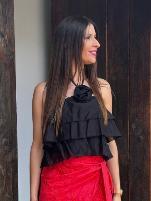 TOP ROSAL NEGRO