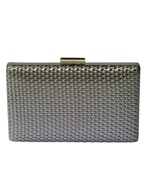 BOLSO DE MANO PLATA