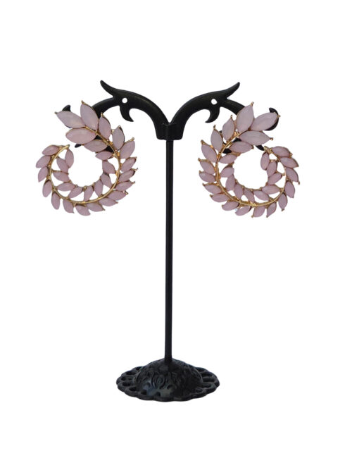 PENDIENTES ESPIRAL ROSA